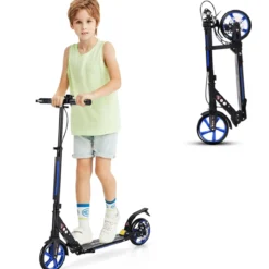 Klappbarer Kickscooter mit Klingel & Ständer Höhenverstellbarer Scooter Roller Tretroller