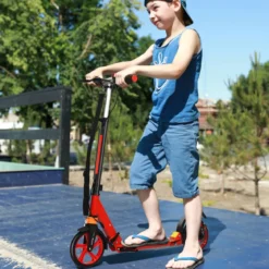 Klappbarer Kickscooter mit Klingel & Ständer Höhenverstellbarer Scooter Roller Tretroller
