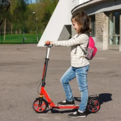 Klappbarer Kickscooter mit Klingel & Ständer Höhenverstellbarer Scooter Roller Tretroller