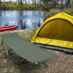 Klappbares Campingbett Strapazierfähiges Reisebett 190 x 70 x 54 cm Grau