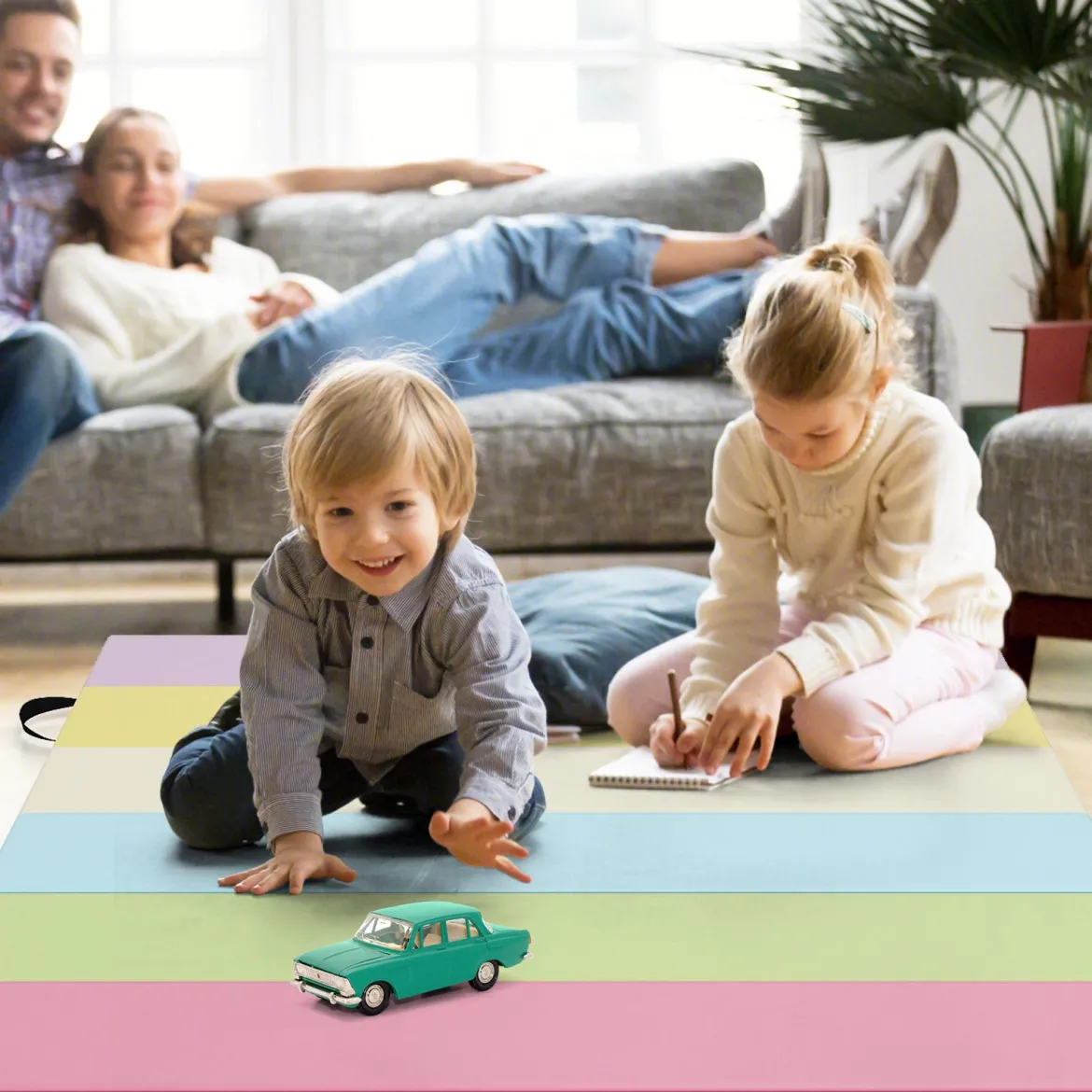 Klappbare Turnmatte aus PU mit Tragegriff Weichbodenmatte Gymnastikmatte Sportmatte 180 x 120 cm