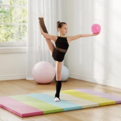 Klappbare Turnmatte aus PU mit Tragegriff Weichbodenmatte Gymnastikmatte Sportmatte 180 x 120 cm