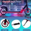 Klappbar Roller Scooter mit 2 Leuchtenden Rädern & Ständer Höhenverstellbar Tretroller Rot