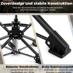 Klapphocker faltbar 360° drehbarer Campinghocker Falthocker mit Anti-Sink-Füßen & Tragetasche Tarnung