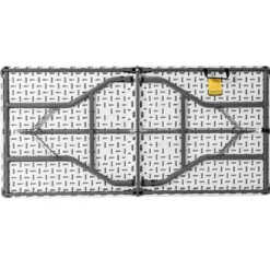 Klapptisch Klappbar Campingtisch Gartentisch Weiß 153 cm x 74 cm x 74 cm