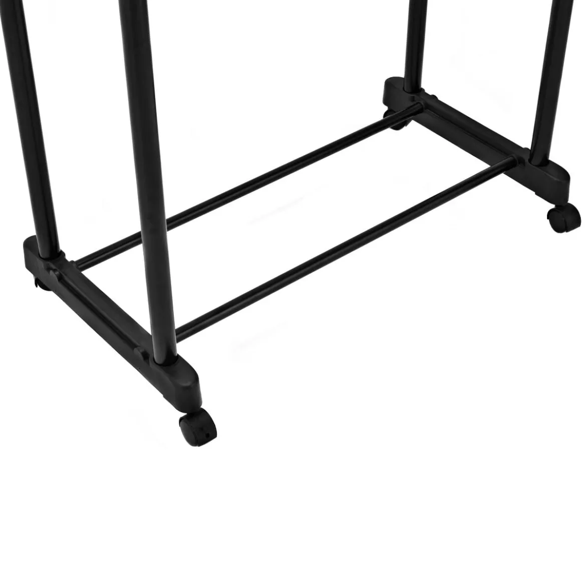 Kleiderständer Höhenverstellbarer Garderobenständer Rollgarderobe mit Rollen Schwarz 86 x 43 x 94-168 cm