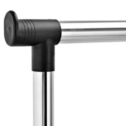Kleiderständer Höhenverstellbarer Garderobenständer Rollgarderobe mit Rollen Schwarz 86 x 43 x 94-168 cm
