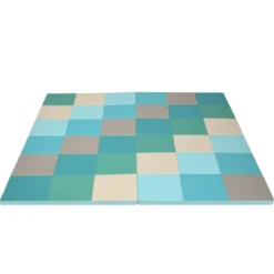 Kleinkind-Spielmatte bunte Patchwork-Kleinkind-Schaumstoff-Bodenmatte 147 x 147 x 3 cm