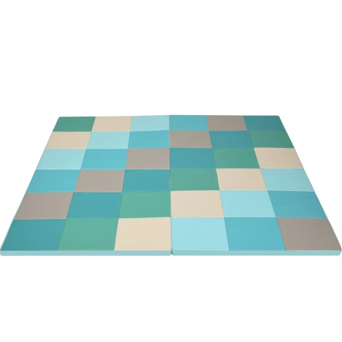 Kleinkind-Spielmatte bunte Patchwork-Kleinkind-Schaumstoff-Bodenmatte 147 x 147 x 3 cm