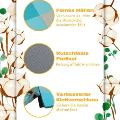 Kleinkind-Spielmatte bunte Patchwork-Kleinkind-Schaumstoff-Bodenmatte 147 x 147 x 3 cm