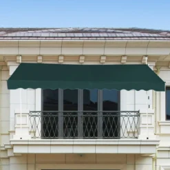 Klemmmarkise 350 cm breit Balkonmarkise ohne Bohren UV-beständig höhenverstellbar