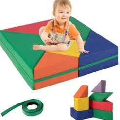 Kletterblöcke 7-Teiliges Kletter- und Krabbel-Spielset aus Schaumstoff Mehrfarbig