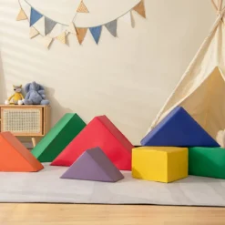 Kletterblöcke 7-Teiliges Kletter- und Krabbel-Spielset aus Schaumstoff Mehrfarbig