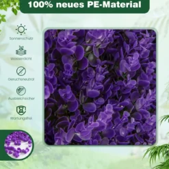 Künstliche Garten Sichtschutz Pflanzenwand Hecken mit Efeublättern / Eukalyptus Blättern