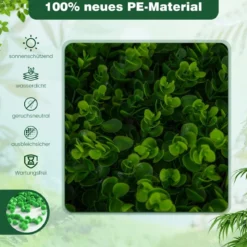 Künstliche Garten Sichtschutz Pflanzenwand Hecken mit Efeublättern / Eukalyptus Blättern