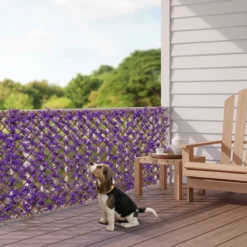 Künstliche Garten Sichtschutz Pflanzenwand Hecken mit Efeublättern / Eukalyptus Blättern