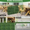 Künstliche Pflanzenwand Kunstpflanzen bodenstehend 92 x 38 x 86 cm ideal für Indoor und Outdoor