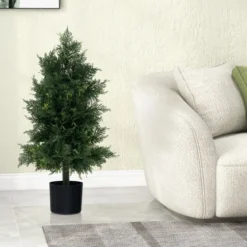 Künstlicher Formschnittbaum aus Zeder mit Topf & Sonnenbeständigen Blätter Kiefernbaum