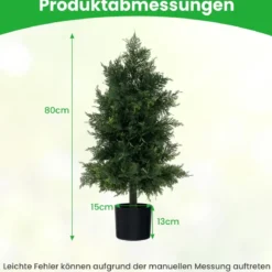 Künstlicher Formschnittbaum aus Zeder mit Topf & Sonnenbeständigen Blätter Kiefernbaum