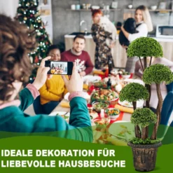 Künstlicher Formschnittbaum aus Zedernholz dekorativer Kunstbaum 90 cm