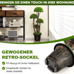 Künstlicher Formschnittbaum aus Zedernholz dekorativer Kunstbaum 90 cm