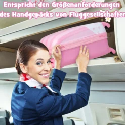 Kofferset 2 tlg Einhorn 16'' Kinderkoffer + 12'' Rucksack Rosa