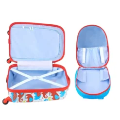 Kofferset 2 tlg Elefant 16'' Kinderkoffer + 12'' Rucksack Farbig
