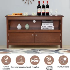 Kommode TV-Kommode für Fernseher 112 x 40 x 61 cm Braun