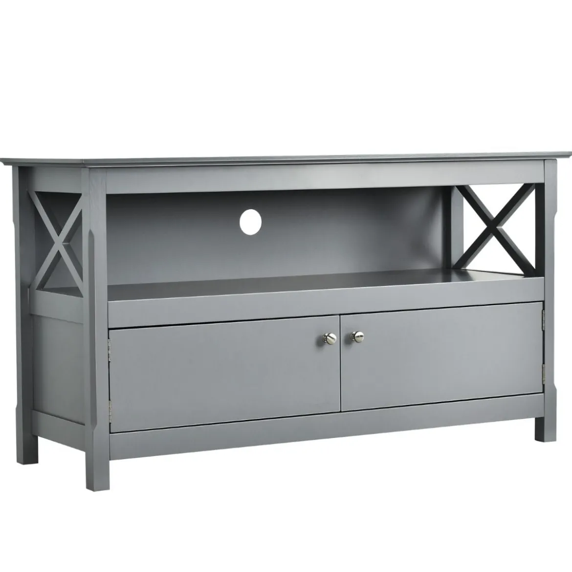Kommode TV-Kommode für Fernseher 112 x 40 x 61 cm Grau