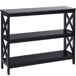 Konsolentisch Beistelltisch Industrie Design mit Ablage Flurtisch 100 x 33 x 80 cm Schwarz