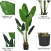 Kunstpflanze Künstliche Grünpflanze 160 cm Tropische Palme Künstliche Monstera Schlangenpflanze