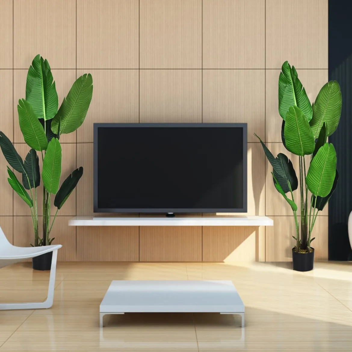 Kunstpflanze Künstliche Grünpflanze 160 cm Tropische Palme Künstliche Monstera Schlangenpflanze