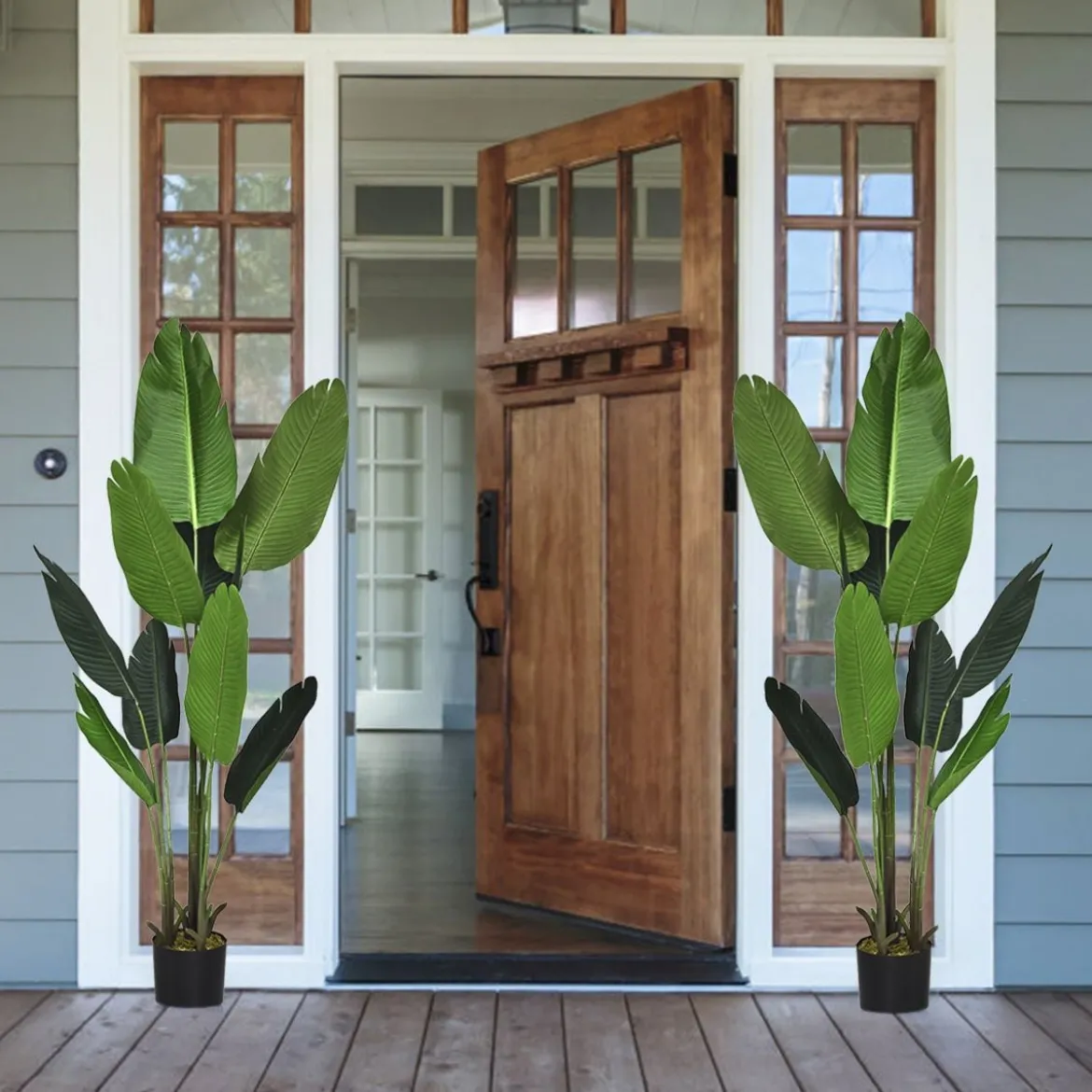 Kunstpflanze Künstliche Grünpflanze 160 cm Tropische Palme Künstliche Monstera Schlangenpflanze