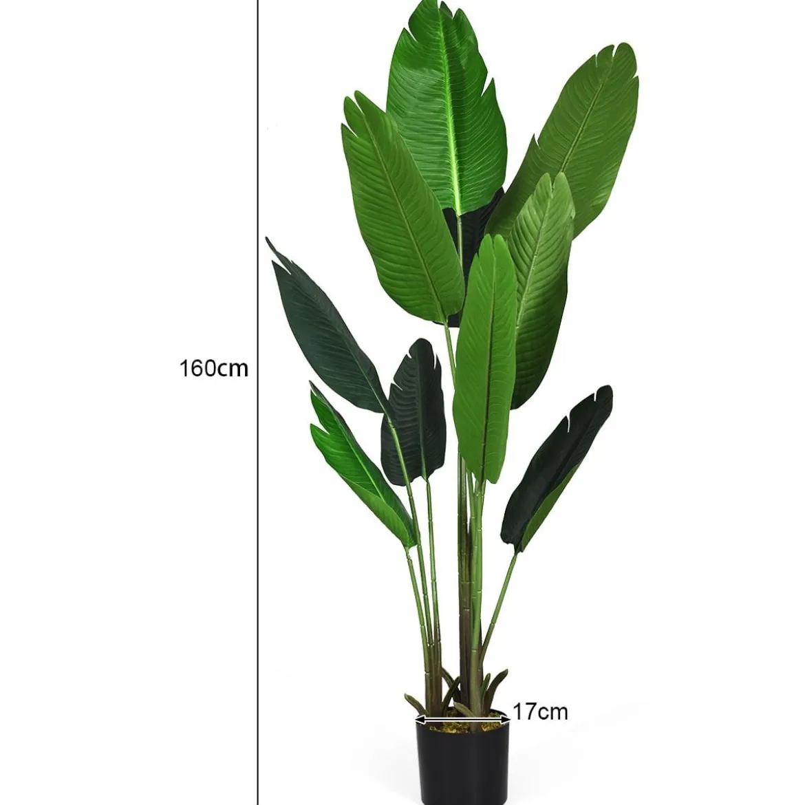 Kunstpflanze Künstliche Grünpflanze 160 cm Tropische Palme Künstliche Monstera Schlangenpflanze