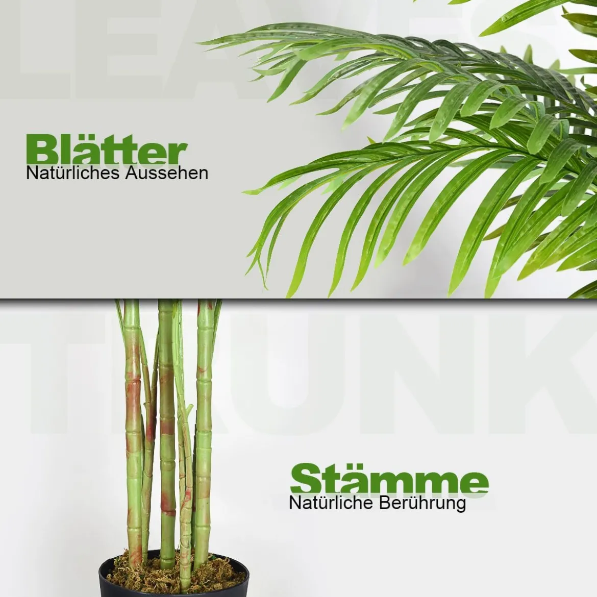 Kunstpflanze Verwendbare Künstliche Palme Kunstbaum 110 cm/150 cm