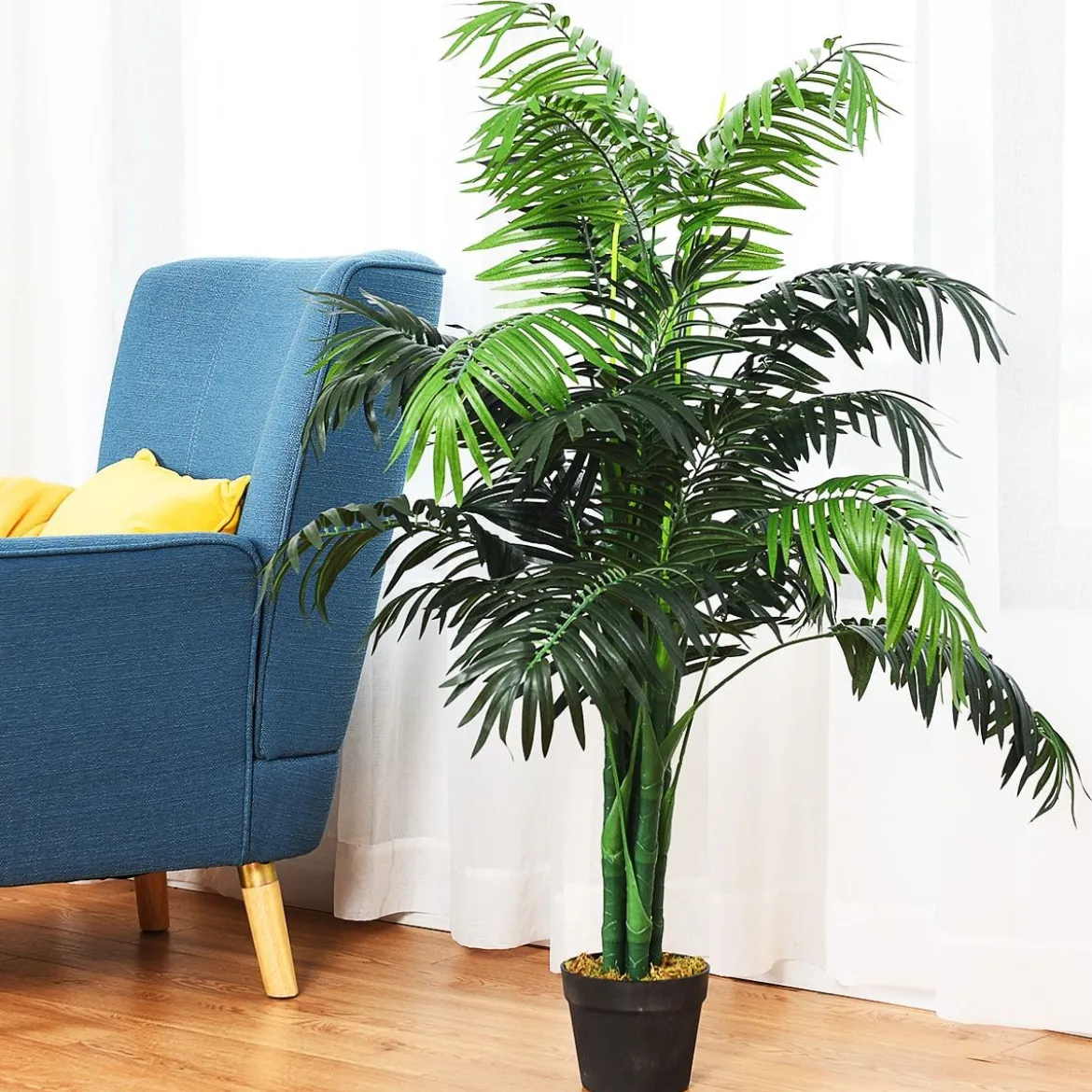 Kunstpflanze Verwendbare Künstliche Palme Kunstbaum 110 cm/150 cm