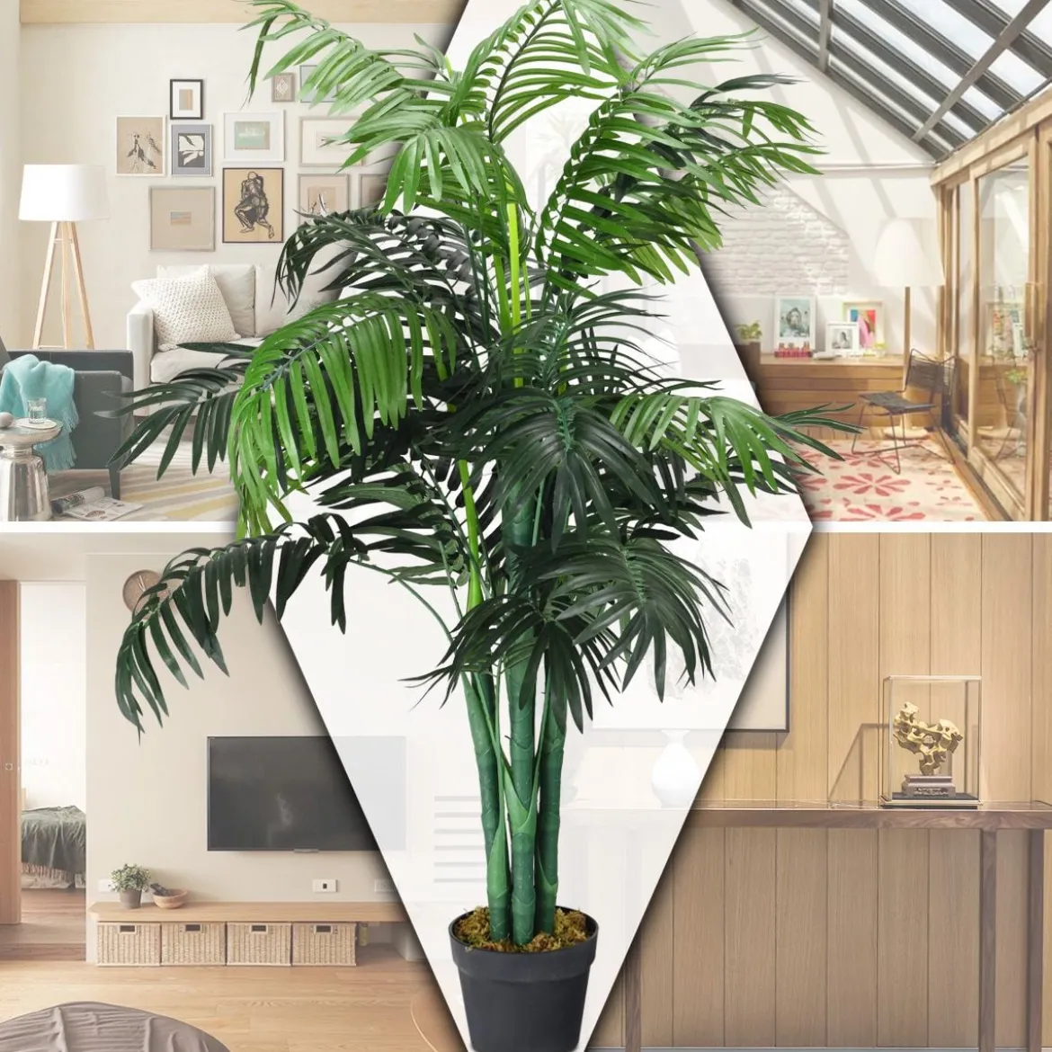 Kunstpflanze Verwendbare Künstliche Palme Kunstbaum 110 cm/150 cm