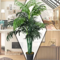 Kunstpflanze Verwendbare Künstliche Palme Kunstbaum 110 cm/150 cm