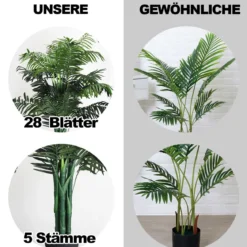 Kunstpflanze Verwendbare Künstliche Palme Kunstbaum 110 cm/150 cm