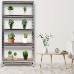 Lagerregal mit 5 Verstellbare Ablagen Schwerlastregal bis 500 kg Belastbar 150 x 75 x 30 cm