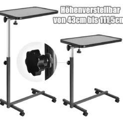 Laptoptisch Laptopständer Notebooktisch Ablagetisch Pflegetisch Beistelltisch Grau