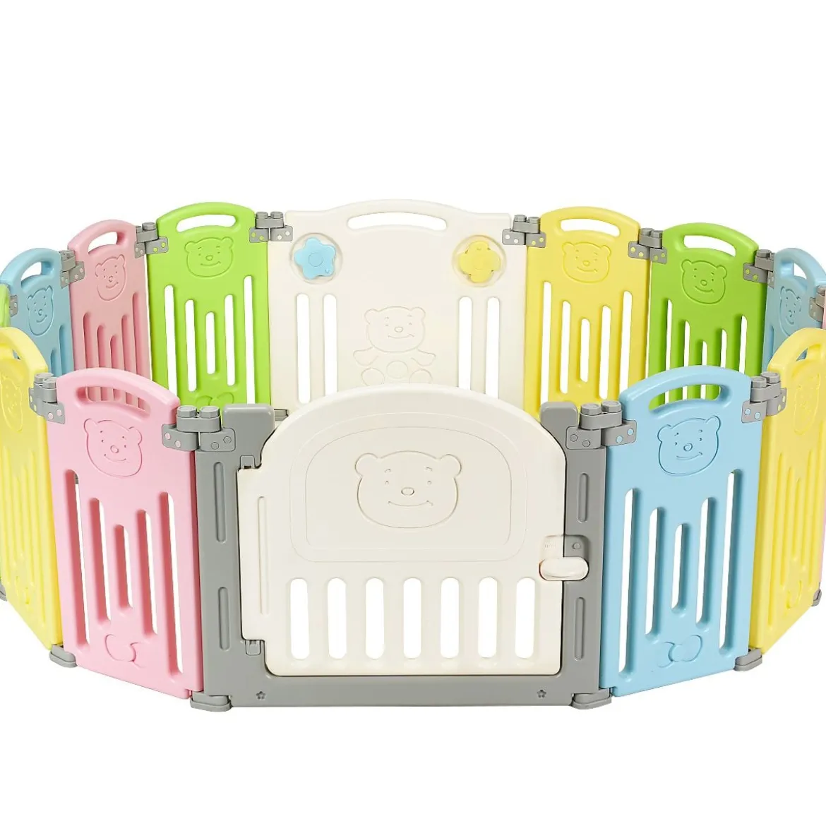 Laufgitter Faltbar Baby Krabbelgitter Absperrgitter Schutzgitter Bunt
