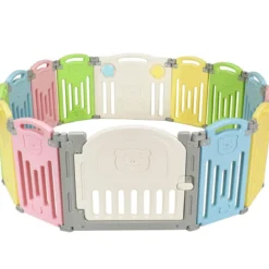 Laufgitter Faltbar Baby Krabbelgitter Absperrgitter Schutzgitter Bunt