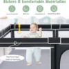 Laufgitterzaun Tragbarer Baby-Laufstall Spielbereich mit 50 Meeresbällen 205 x 147 x 68,5 cm