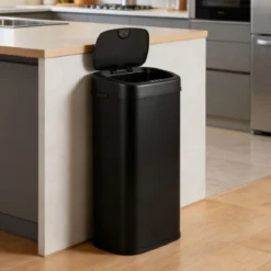 68 L Automatischer Mülleimer mit Sensor & Dual-Zonen Intelligenter Abfalleimer Schwarz