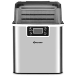 3,2 L Eiswürfelmaschine Eismaschine mit einem Oberen Einlassloch 25 x 36 x 38 cm Silber
