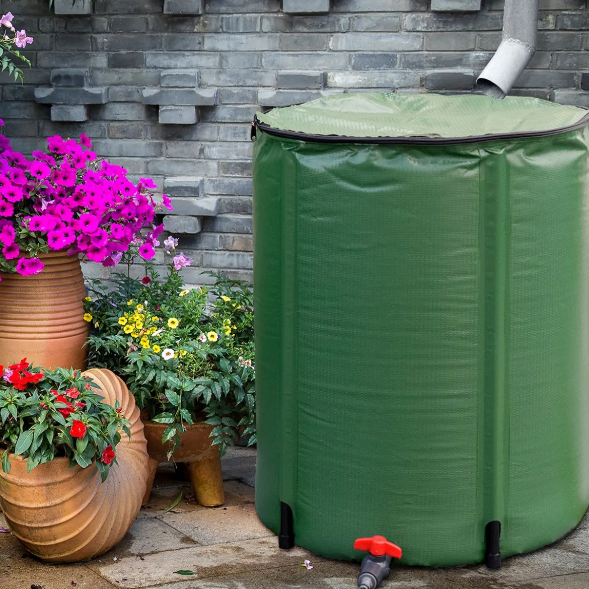 200 L Faltbares Regenfass Zusammenklappbarer Wassertank Sammeln von Regenwasser