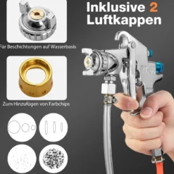 15-l-Farbtank mit Sprühpistole & anpassbarem Sprühbereich Farbfluss & Material & Luftschläuchen
