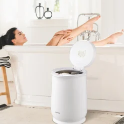 21L Handtuchwärmer Eimer mit Timer Elektrischer Handtuchtrockner Deckenwärmer Weiß
