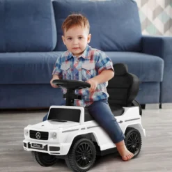Lizenziertes Mercedes Benz Kinderfahrzeug mit Verstellbarem Sonnendach &Elterngriff Kinderwagen